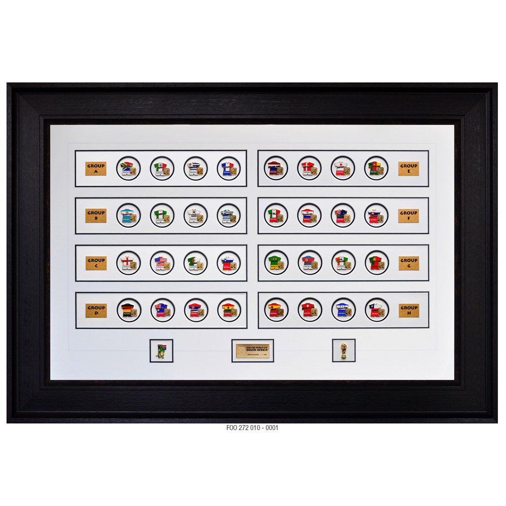 2010 FOOTBALL WORLD CUP – LIMITED EDITION GOLD PLATED PIN BADGE COLLECTION