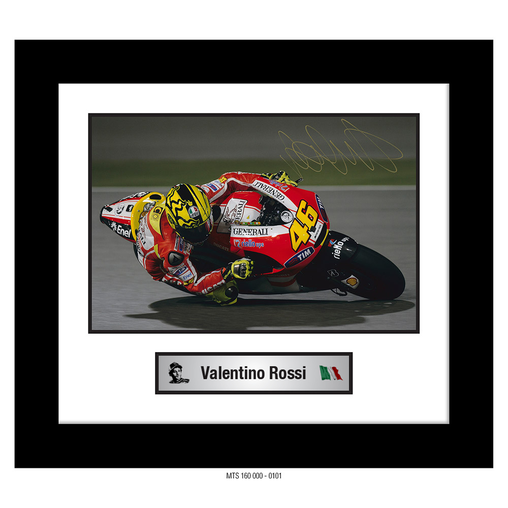 VALENTINO ROSSI – AUTOGRAPHED PHOTO [FRAMED] 0101