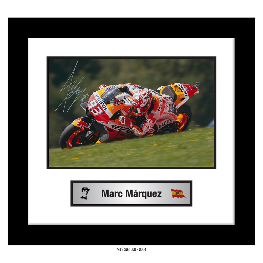MARC MÁRQUEZ – AUTOGRAPHED PHOTOGRAPH [FRAMED] 0064  [SCRATCH & DENT]