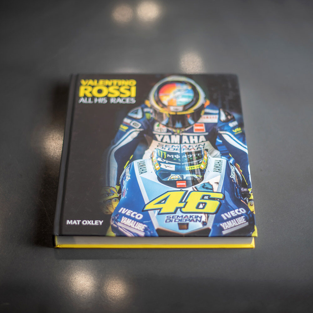 VALENTINO ROSSI – ALL HIS RACES by MAT OXLEY – AUTOGRAPHED by VALENTINO ROSSI