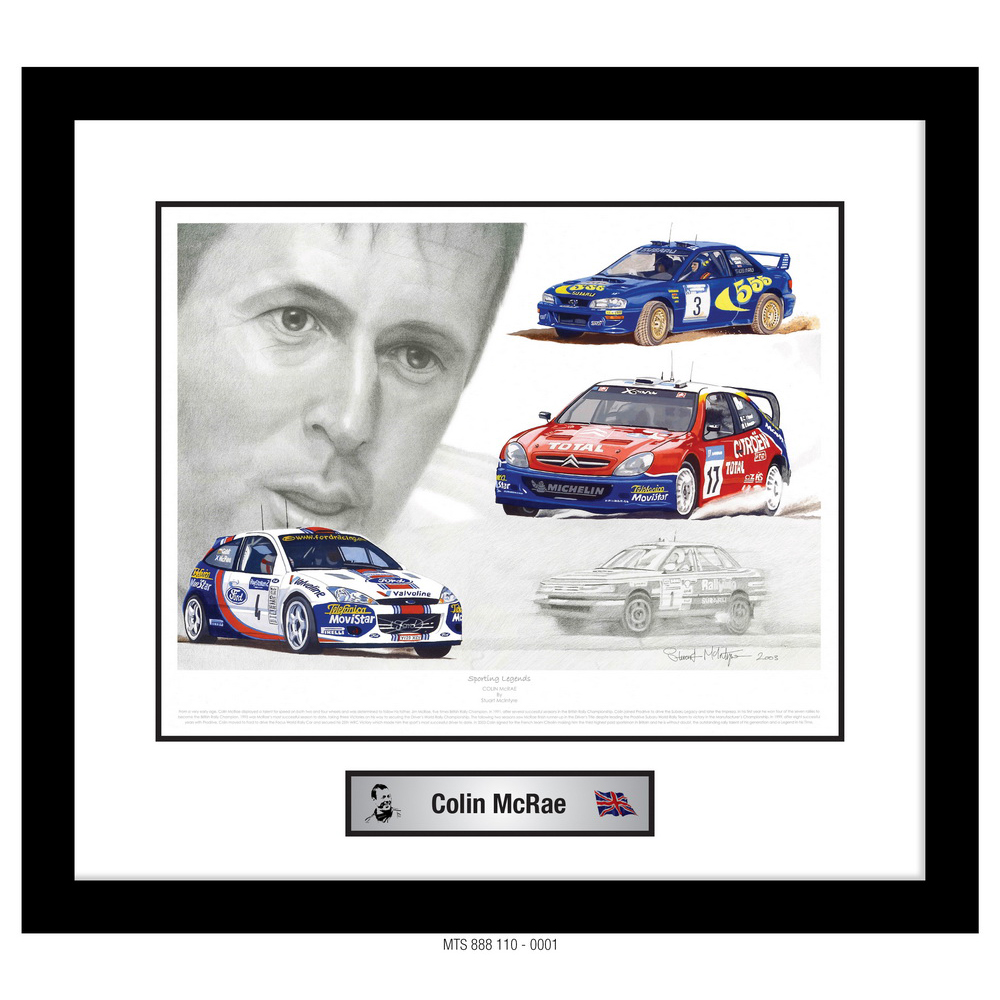 COLIN McRAE - FRAMED ART PRINT