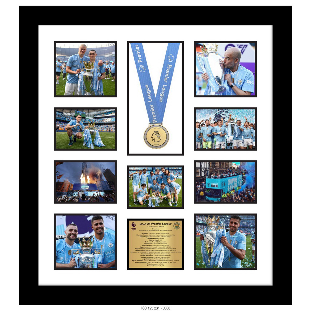 MANCHESTER CITY - 2023/2024 PREMIER LEAGUE CHAMPIONS [MEDAL & PHOTO COMPILATION]