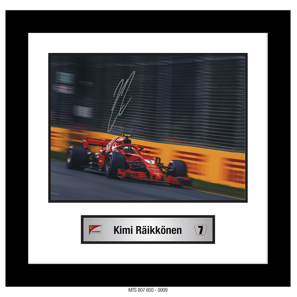 KIMI RAIKKONEN – AUTOGRAPHED PHOTO [FRAMED] 0009