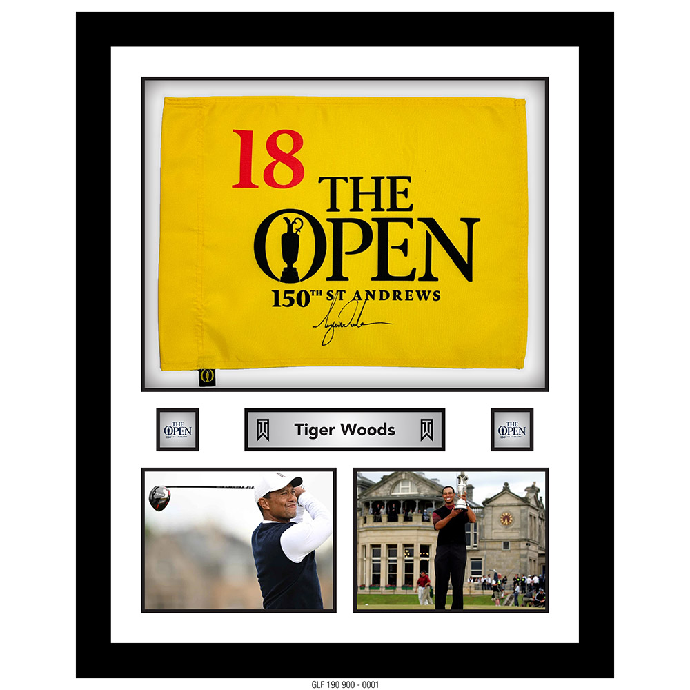 TIGER WOODS - 150th OPEN CHAMPIONSHIP (2022) PIN FLAG & PHOTO COMPILATION  [900-1]