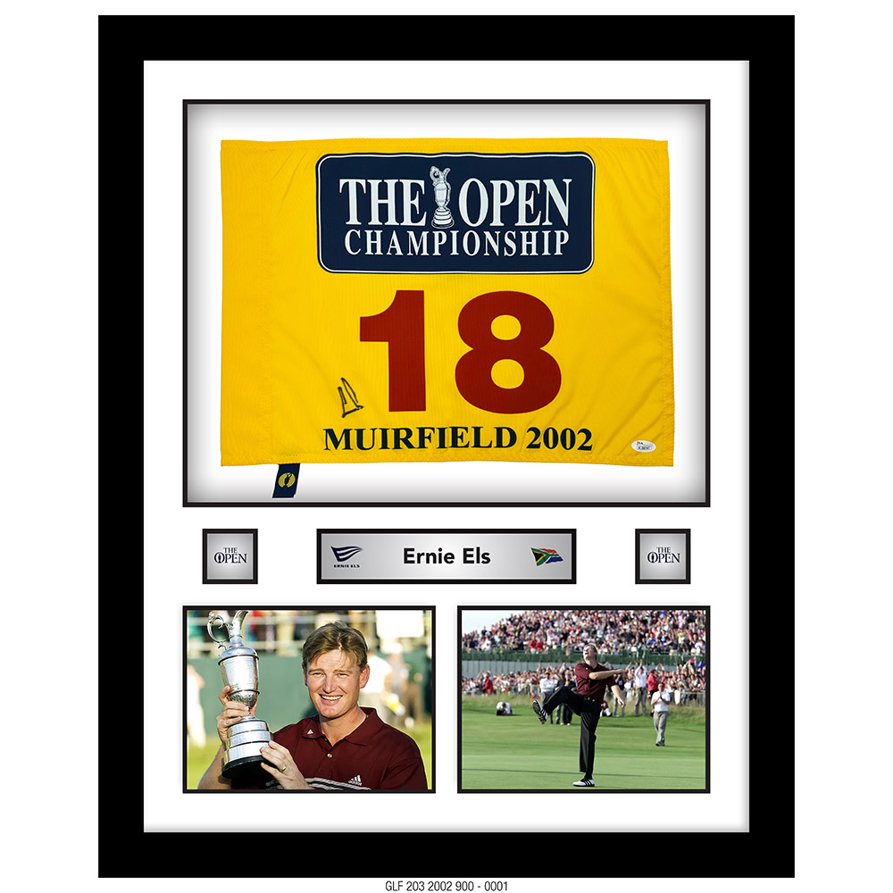 ERNIE ELS - 2002 OPEN CHAMPIONSHIP PIN FLAG & PHOTO COMPILATION  [900-1]