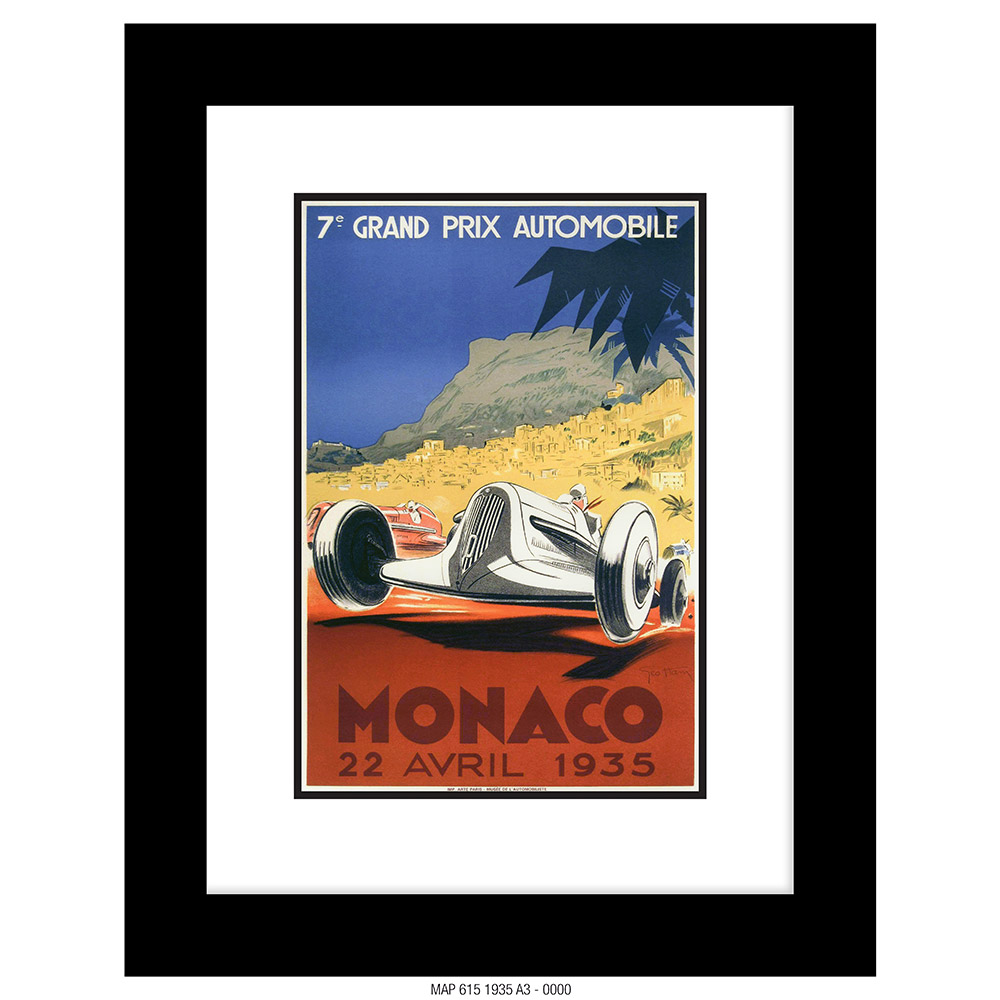 A3 VINTAGE MONACO ART PRINT [1935] – MONACO 1935