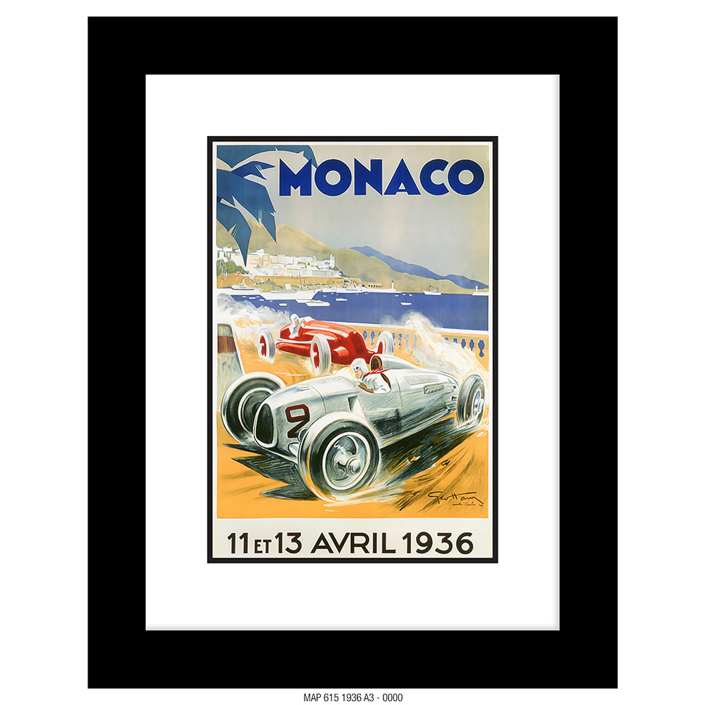 A3 VINTAGE MONACO ART PRINT [1936] – MONACO 1936