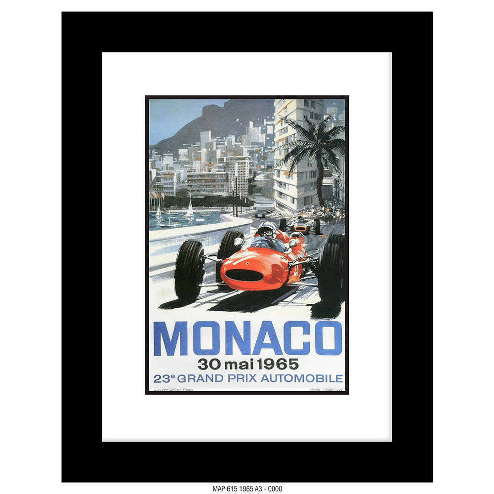 A3 VINTAGE MONACO ART PRINT [1965] – MONACO 1965