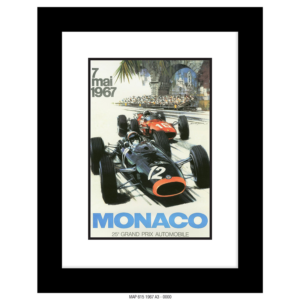 A3 VINTAGE MONACO ART PRINT [1967] – MONACO 1967