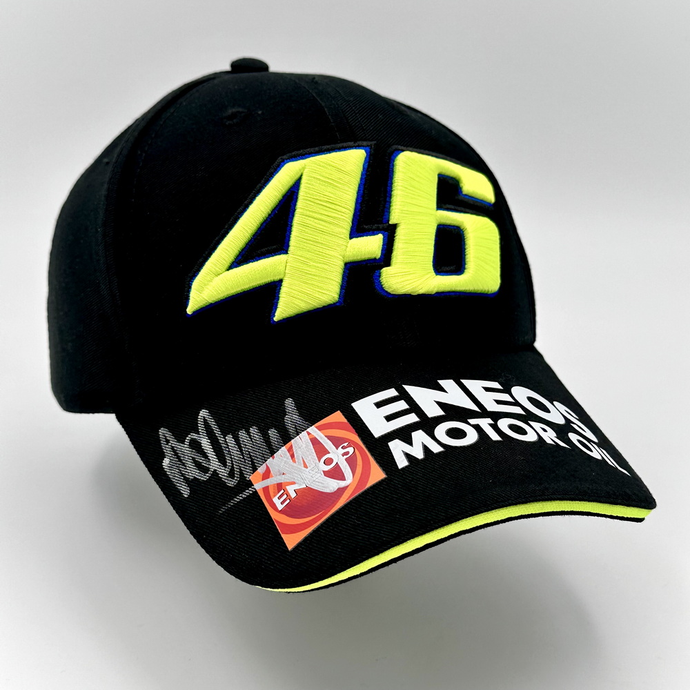 VALENTINO ROSSI - AUTOGRAPHED "ENEOS 46" UNFRAMED PEAK CAP [0149]