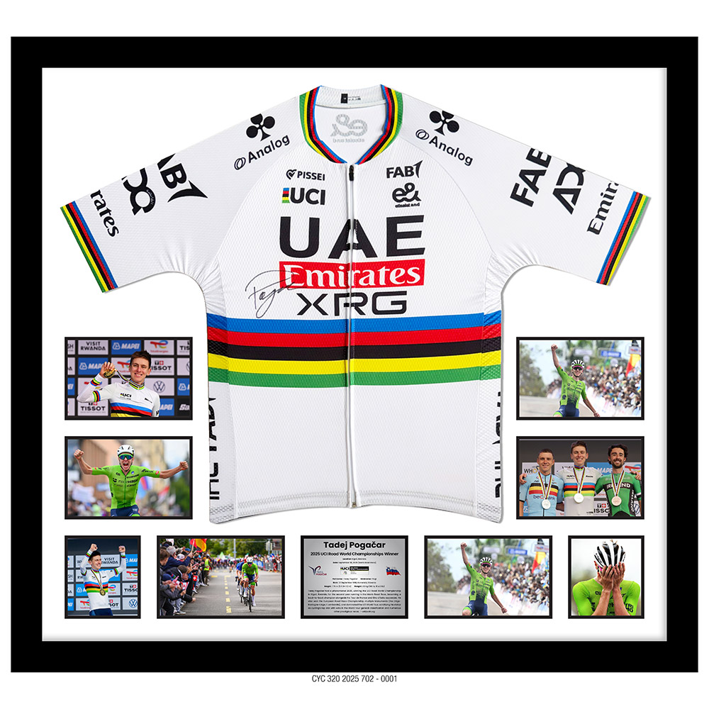 TADEJ POGACAR - AUTOGRAPHED 2025 "UAE/EMIRATES CYCLING TEAM" SUPPORTERS JERSEY [0001]
